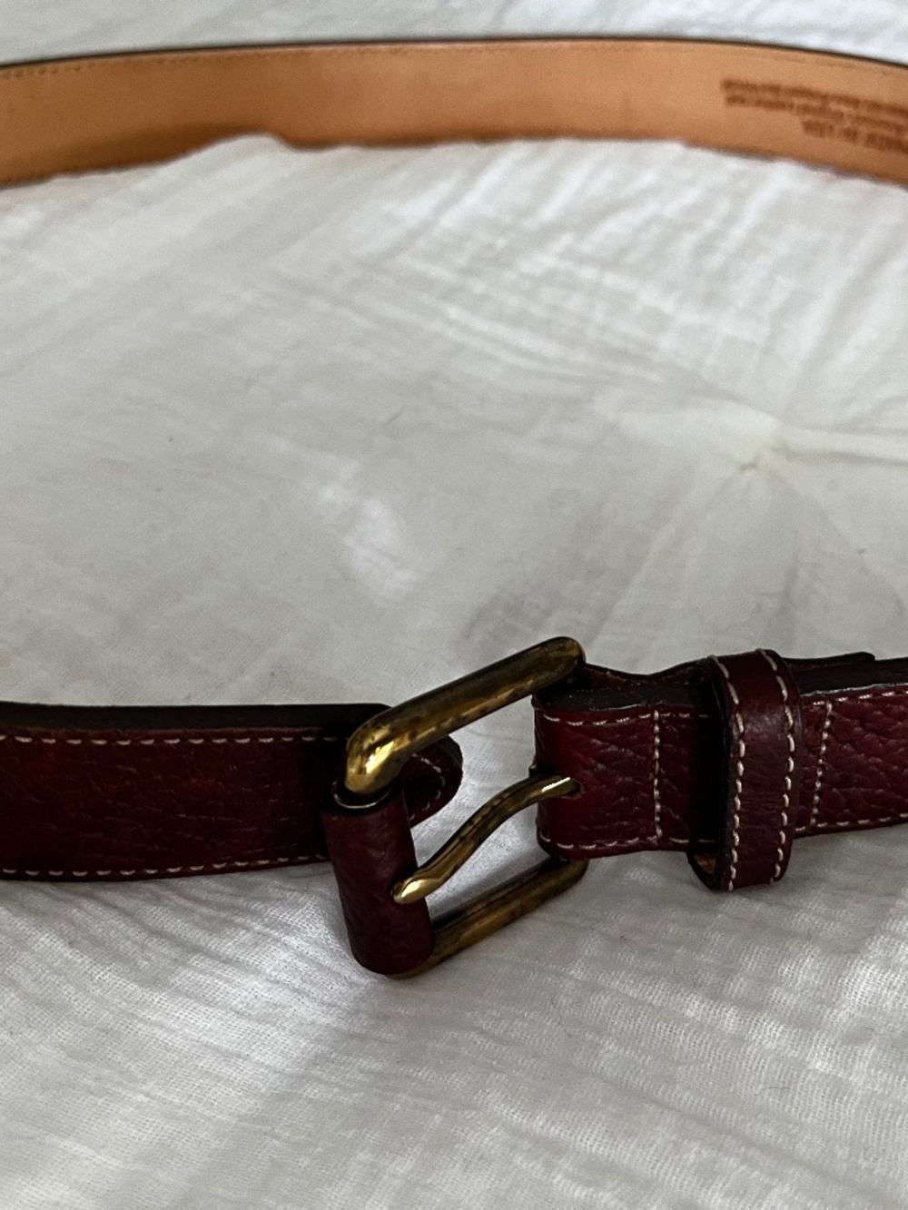 Bison leather belt from Orvis